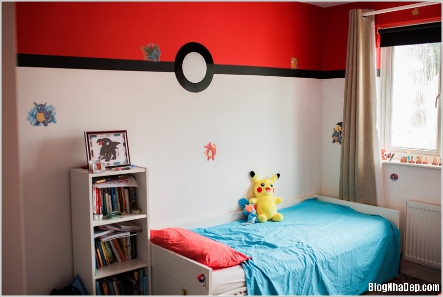 phong be pokemon 8 Mang họa tiết Pokemon đáng yêu vào trang trí cho không gian phòng bé